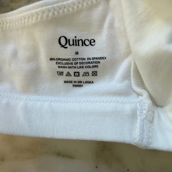 NIB Quince Women's Organic Cotton Scoop Bralette (2-pack) White M, S and XS - Picture 5 of 13